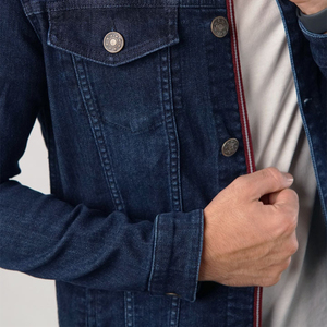Meilleures ventes Vestes en jean d'hiver 100% coton pour hommes Veste en jean pour hommes imprimée personnalisée - Product Image 5