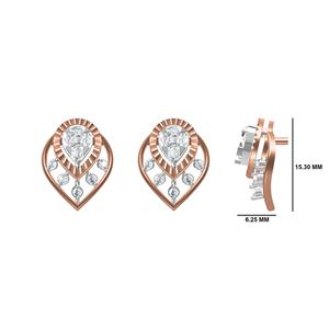 Elegantes pendientes éticos brillantes de diamantes Honor Lab en oro de 10K 14K 18K-Opciones elegantes para joyería ética - Product Image 2