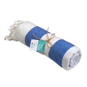 Pareo da Spiaggia Riciclato Eco-Gadget con Frange: Accessorio Sostenibile ed Elegante - Product Image 5