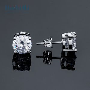 Pendientes de Diamante Moissanite Redondos de Plata de Ley 925, Estilo Hip Hop para Hombre, Gran Venta - Product Image 4