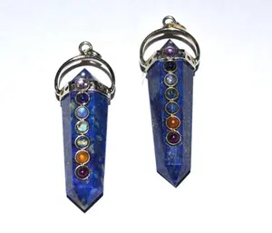 Shop Online For Lapis Lazuli Chakra Double Point Pendants online | Wholesaler of Lapis Lazuli Chakra Double Point Pendants onl