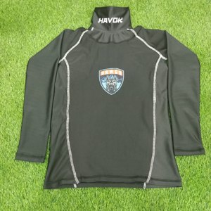 Maillot de compression de hockey sur glace avec logo personnalisé, protection de cou résistante aux coupures en Kevlar, manches longues, couche intérieure pour athlètes professionnels - Product Image 3