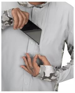 Chemise de pêche à manches longues pour homme avec logo personnalisé, capuche avec cache-cou relevable, chemise de pêche UPF50+, sweat à capuche de pêche - Product Image 4