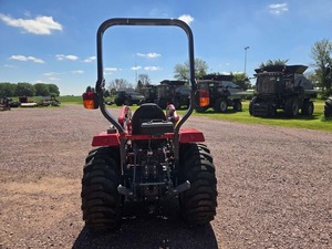 Massey Ferguson 1825E Tractor joystick midmount couplers grill guard 60 bucket with QT rear R4 industrial <b>tires</b> Cat 1 3pt 540 r - Product Image 6