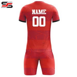 Custom Men Soccer Set Summer Quick-Drying Short Sleeve Training Uniform <b>Comfortable</b> Breathable Soccer Uniform - Product Image 4