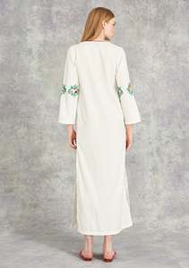 Vintage 2024 été femmes décontracté Maxi robes lavables avec longue broderie motif inspiré Suzani tissage pour Style de vacances - Product Image 5