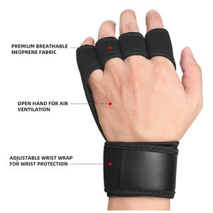 ถุงมือยางนีโอพรีนสำหรับเล่นฟิตเนสถุงมือออกกำลังกายดีไซน์ใหม่สำหรับเล่นกีฬาแบบครอสฟิตประจำวัน - Product Image 3