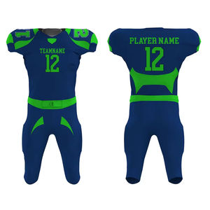 Ensemble d'uniformes de football américain personnalisés en tissu polyester sublimé à séchage rapide pour équipes – Conception sur mesure par le fabricant et fournisseur - Product Image 1