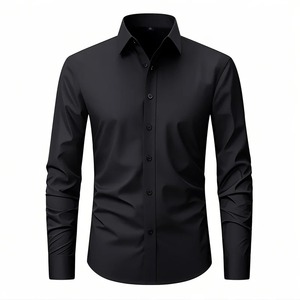 Camisas de manga larga de algodón orgánico 100% para hombre, camisas de vestir al por mayor de diseño elegante, camisas informales personalizadas de alta calidad - Product Image 3
