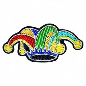 Femme indienne soie drôle dessin animé broche mignon Clown et lingot Badges broderie à la main accessoires de mode par le meilleur fournisseur - Product Image 2