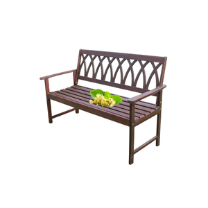 Banc de jardin moderne avec dossier croisé Cris Chaise pliante d'extérieur en bois de teck naturel Usine du Vietnam directe - Product Image 1