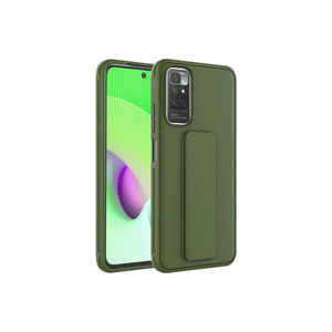 Coque en silicone antichoc Netzy vert foncé SAFA Qstand pour Xiaomi Redmi Note 11S & 10C, anti-traces de doigts, compatible 5G - Product Image 1