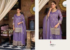 Costume de palazzo indien festif avec broderie de fil et coupe élégante parfait pour la fête et le mariage disponible en vrac quantité - Product Image 2