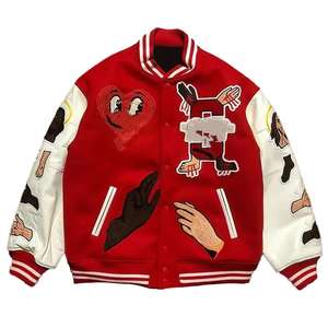 Chaqueta tejida informal de invierno de la mejor edición, logotipo personalizado, tendencia, estilo universitario, precio bajo, buen método del fabricante, no tejido - Product Image 3