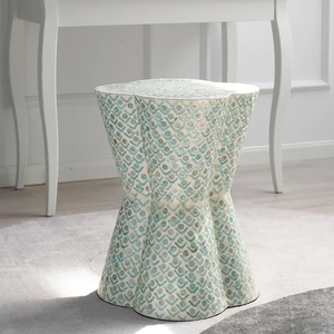 Taburete redondo de lujo con incrustaciones de madreperla, Taburetes de Bar decorativos de mosaico bellamente elaborados, venta al por mayor de lujo en Vietnam - Product Image 4