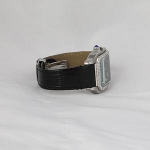 Montre de luxe pour hommes VVS Moissanite, carré, bande noire, style hip-hop glacé pour les rappeurs indiens - Product Image 2