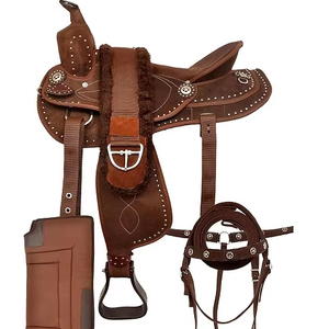 Sillín sintético occidental, sillín occidental mixto de alta calidad con tachuelas a juego, productos de Carreras de Caballos ingleses - Product Image 1