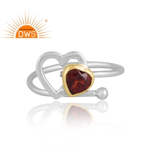 Hot Design 925 Sterling Silver Natural Garnet Gemstone Ring Antique Look Ring For women Custom Design Jewelry Supplier - Product Image 3