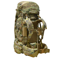 Sac d'expédition tactique 106L avec cadre de support de charge en fibre de carbone, couvercle amovible et deux poches frontales