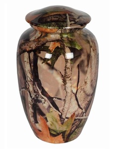 Urna de cremación de aluminio de estilo americano clásico, acabado Natural, decoración interior de Metal para cenizas, suministros funerarios para adultos conmemorativos - Product Image 6