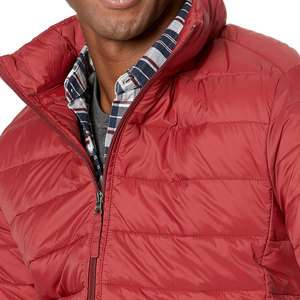 Veste matelassée d'hiver dernière mode pour hommes, couleur unie, décontractée et coupe-vent avec col montant, vêtements de rue confortables et élégants - Product Image 5