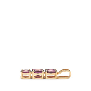Bishop's 9K <b>Rose</b> <b>Gold</b> Garnet <b>Pendant</b> <b>Necklace</b> 2.19cts with Diamond and Pearl Accents - Product Image 2