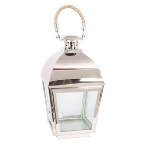 Lanterne à bougie suspendue moderne et personnalisée en acier inoxydable poli miroir pour la maison et le jardin Décoration de Noël par foudre - Product Image 2