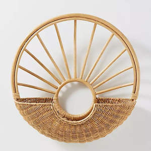 Panier mural en rotin naturel tissé à la main - Décoration d'intérieur en rotin, panier de rangement, produits pour enfants, fabrication au Vietnam - Product Image 2