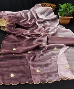 Trending Kanchipuram Silk Crape Sarees: explora los diseños más elegidos en Satin Net Chiffon Chinon Sana Silk Sarees - Product Image 2