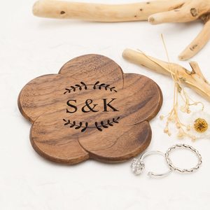 Wholesale Custom Plain Unfinished Blanks Dark Acacia <b>Wood</b> Pallet Coasters square Round Wooden coaster for Drinks - Product Image 1