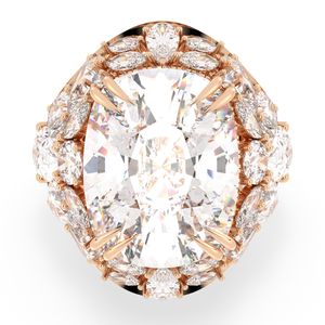 Reyes แหวนฮาโลเจนสีเงินสเตอริ925หรูหราระดับไฮเอนด์ได้รับการรับรองว่าเป็นแหวนเพชรโมอิสสำหรับปาร์ตี้สุดหรูสำหรับผู้หญิง - Product Image 1