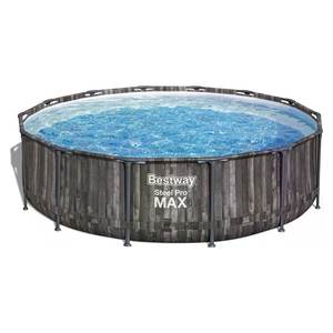 STEEL PRO MAX Effet Bois 5614Z pour Piscine Bestway avec Pompe Filtrante pour 3-4 Personnes 427x107cm - Product Image 1