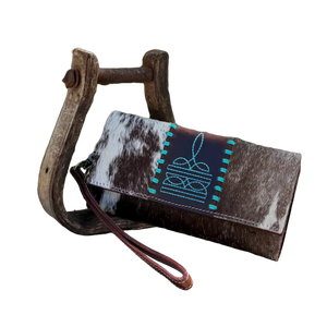 <b>Women</b> Bohemian Style Long <b>Wallet</b> Handcrafted Genuine Leather Animal Prints RFID Safety <b>Travel</b> Zipper Spring Summer Autumn Winter - Product Image 3