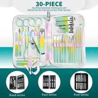 Juego de manicura y pedicura hecho en fábrica, suministros para uñas, diseño superior, juego de herramientas de manicura y pedicura de alta calidad