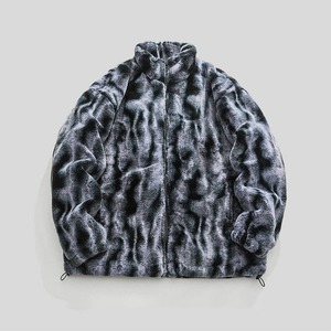 Street Style Loose Fit <b>Wool</b> Jacket For Men Oversized Buttoned Winter Coat With Pockets Casual Fashion Outerwear - Product Image 3