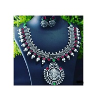 Collier de mariée en laiton pur plaqué argent pour femmes, ensemble de bijoux, meilleure vente, artisanal artificiel, luxe de haute qualité, Style moderne