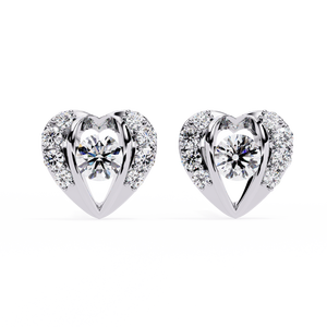 Boucles d'oreilles en or 18 carats avec diamants brillants de laboratoire, design élégant - Product Image 3