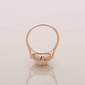 Anillo de Halo con Diamante Amarillo Ovalado de 2.85ct Cultivado en Laboratorio, Oro Amarillo, Blanco y Rosa de 9K, Joyería Fina de Lujo para Mujer, Chapado en Rodio - Product Image 6