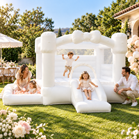 Château gonflable blanc de luxe en tissu Oxford pour jardin, mariage, fête, enfants - Fabricant de châteaux gonflables