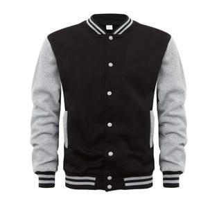 แจ็คเก็ตเบสบอล6XL สำหรับผู้ชายเสื้อแจ็กเก็ตบอมเบอร์แบบปิดด้วยซิปโลโก้ด้านหน้าย้อมสีเรียบ - Product Image 5