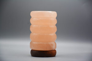 GMP Passé Matière Organique Paquet Complet Cylindre Lampe Au Sel De L'Himalaya Sculpté Cordon Électrique Ampoule Maison Artisanat Naturel - Product Image 3