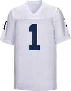 Maillot de football américain confortable, imprimé, respirant, anti-humidité, séchage rapide, manches courtes, col en V, pour entraînement unisexe - Product Image 4