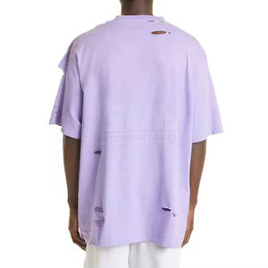 T-shirt ample uni imprimé et délavé pour homme, vêtement d'été, 100% coton, écologique, respirant, séchage rapide, fabriqué au Pakistan - Product Image 2