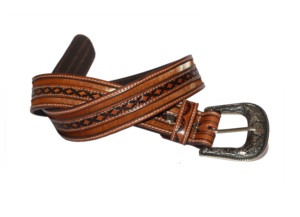 OEM aceptado personalizado atractivo Color cuero genuino cinturón de negocios para los hombres hecho a mano occidental herramientas de diseño al por mayor - Product Image 4