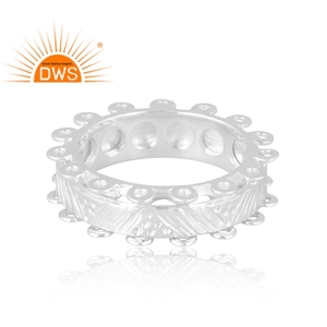 Anillo de banda de plata de ley 925 hecho a mano en India con el mejor diseño, joyería personalizada para mujer, regalo para ella - Product Image 4