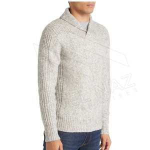 Suéteres de invierno para hombre personalizados, diseño tejido a mano transpirable de color puro informal de talla grande - Product Image 4
