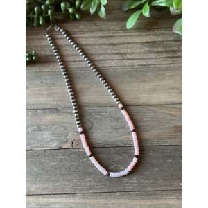 Collier de perles Navajo en argent sterling et pierres multicolores - Product Image 5