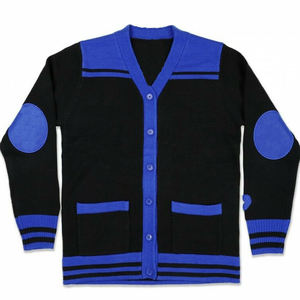 Cardigan universitaire de haute qualité cardigan à tricoter chandails unisexes avec boutons col en V Cardigan tricoté à manches longues - Product Image 4