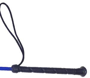 Fouet de cheval portable en cuir véritable de 27 pouces avec poignée en laiton durable Équipement d'entraînement léger pour les courses de chevaux équestres - Product Image 3