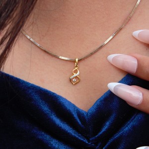 18K <b>Solid</b> <b>Gold</b> Dainty IGI Certified Diamond Jewelry Graduation <b>Pendant</b> Gift For Daughter - Product Image 4